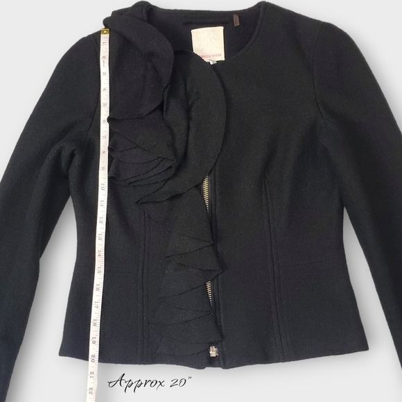 Rebecca Taylor Wool Ruffled Jacket - Picture 8 of 12